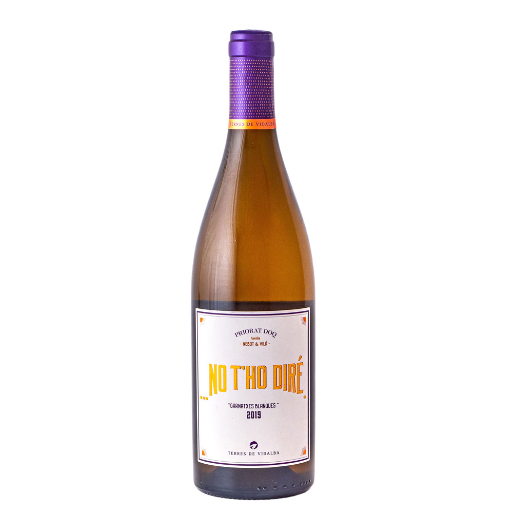 Ampolla de vi blanc del Priorat NO T'HO DIRÉ 2019 Terres de Vidalba