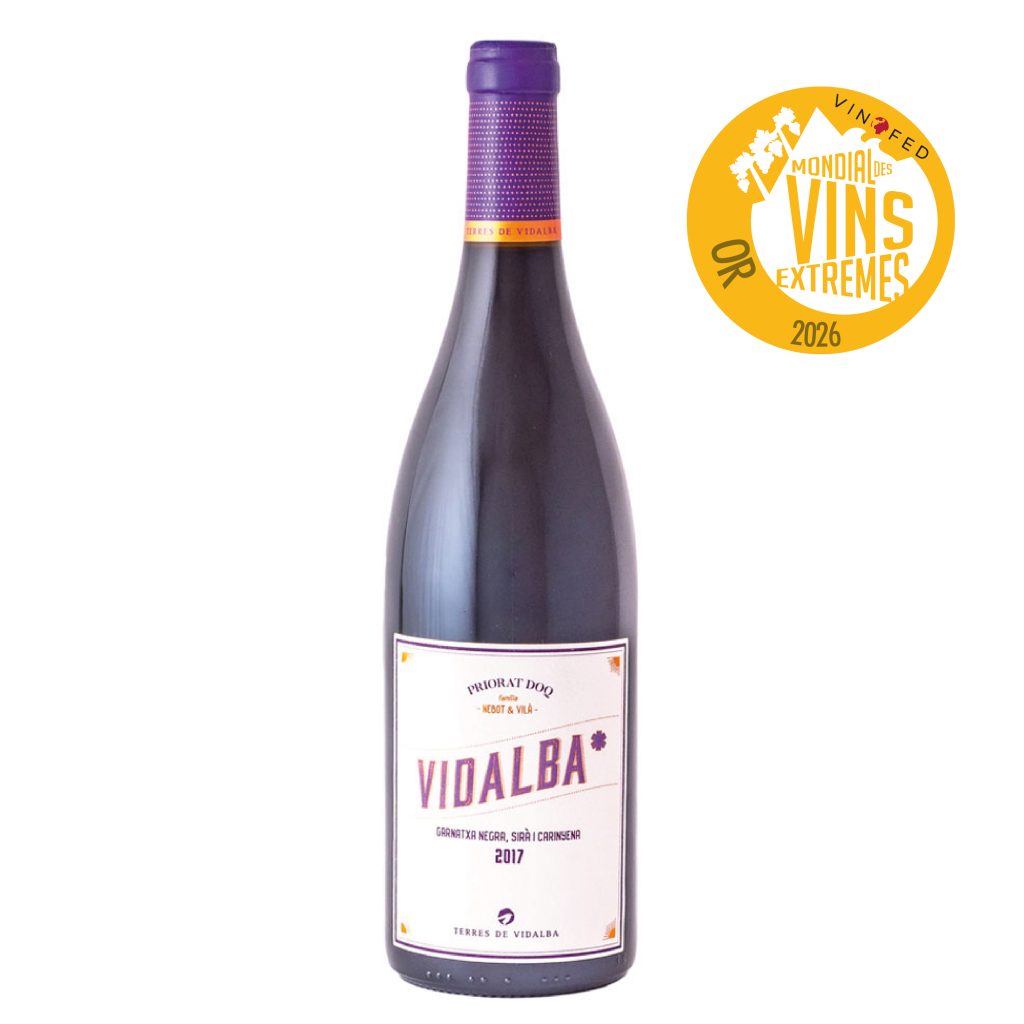 Ampolla de vi negre del Priorat VIDALBA 2017 Terres de Vidalba